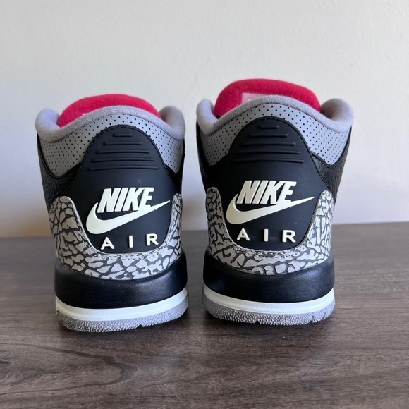 Nike Air Jordan 3 Retro OG BG Black Cement Sneaker Size 6Y or Women's 8 #B1232A - Picture 6 of 11